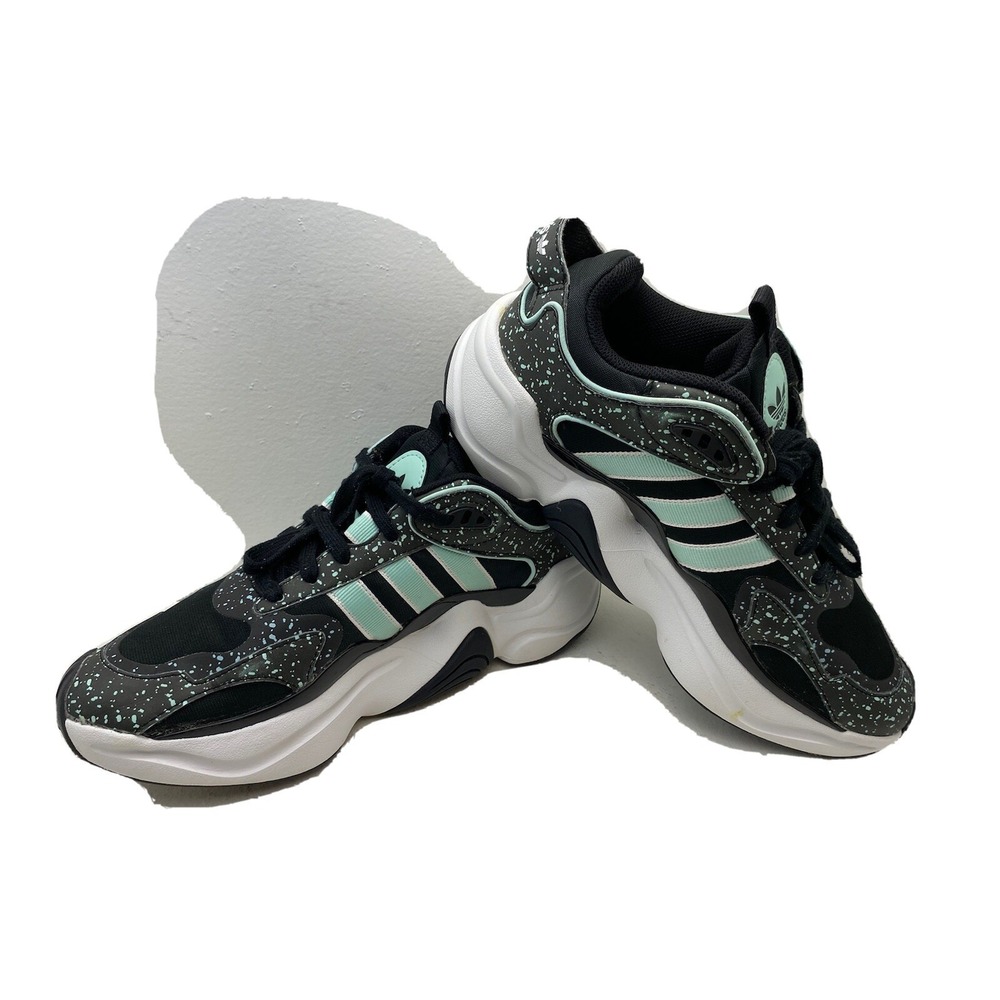 Adidas Magmur Womens Athletic Shoes EF9002 Black Mint Speckled Low Top Size 9